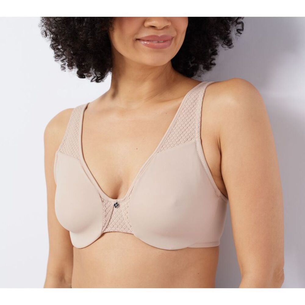 Breezies Women's Bra Sz 34D Sleek Shape Matte Micro Underwire Pink A391232
